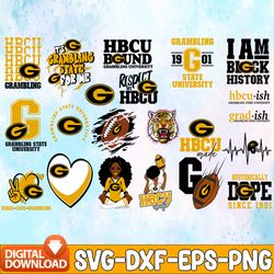 bundle 21 files grambling state football team svg, grambling state svg, hbcu svg collections, hbcu logo svg, hbcu svg, f