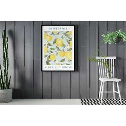 positano albero di limone classic french italian kitchen art vintage poster wall art, 4 sizes available!