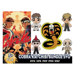 cobra kai chibi bundle svg, miguel diaz svg, cobra kai svg