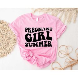 Pregnant Girl Summer Shirt, Pregnancy Announcement T-Shirt, Summer Pregnancy Reveal Shirts, Baby Shower Gifts, Mom To Be