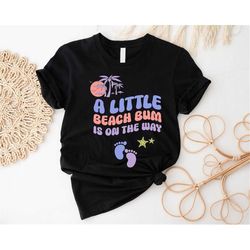 beach pregnancy announcement shirt, summer pregnancy tee, gender reveal tropical cruise vacation maternity t-shirt, naut