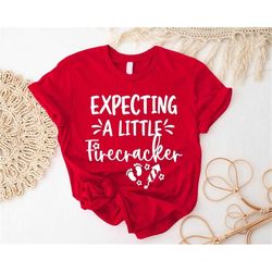 expecting a little firecracker shirt,pregnancy announcement shirt,4th of july maternity tank top,fourth of july celebrat