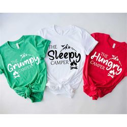 family camping shirts, group camping shirts, funny camper shirts, campfire shirts, camping trip shirt, sassy hungry slee