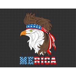 Merica Eagle American Flag Bandana Patriotic 4th Of July, American Patriotic Svg, The Fourth of July, Svg, Png Files For