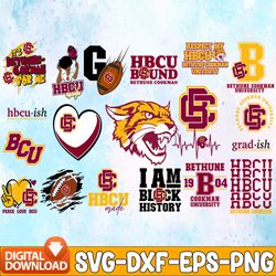 bundle 20 files bethune cookman football team svg, bethune cookman svg, hbcu team svg, mega bundle, designs, cricut, cut
