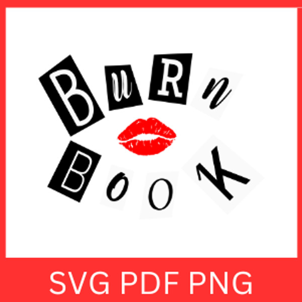Mean Girls Burn Book Svg, Mean Girls, Burn Book Svg