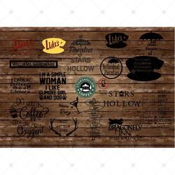 0606198 gilmore girls svg, png, dxf svg/ cutting files for cricut silhouette, png, dxf, svg