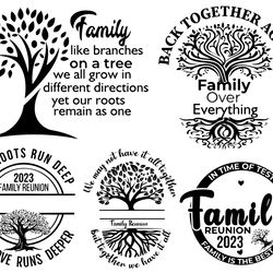 family reunion png bundle, our love runs deeper, our roots run deep png