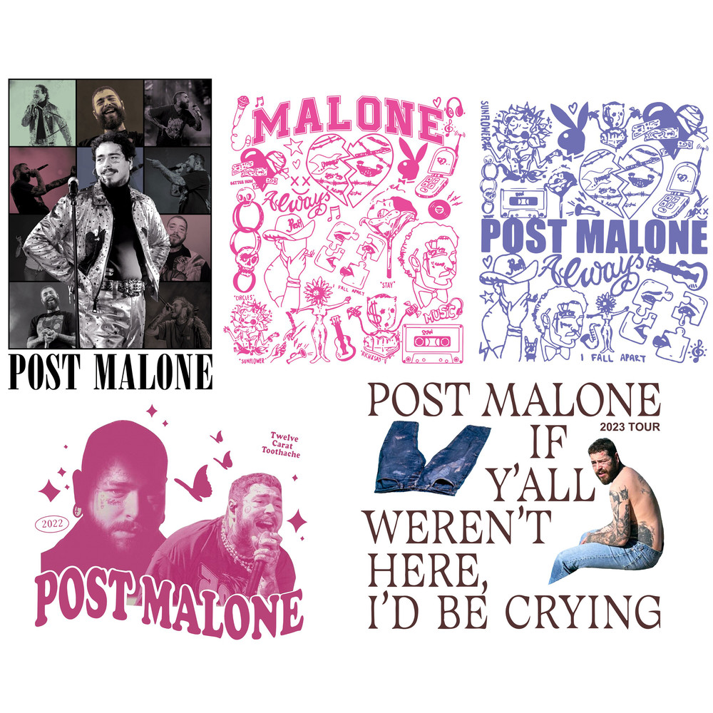 Post Malone Png, Post Malone Merch, Post Malone 2023 Tour, Post Malone Concert Music T Shirt, Posty Fan Tee, Digital Download - 1.jpg