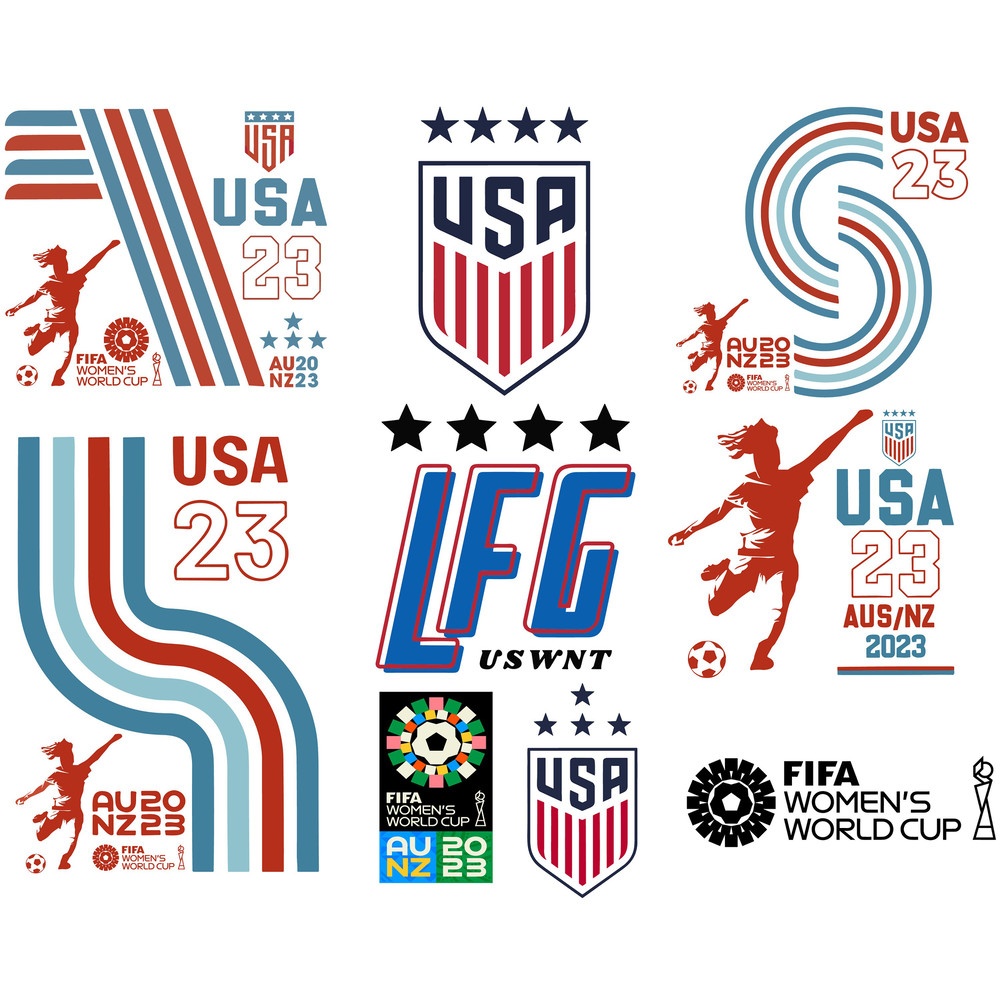 Usa Women's World Cup 2023 Png American Women World Cup Soccer Flag 2023 Png, USWNT US Women's World Cup Supporter Png - 2.jpg