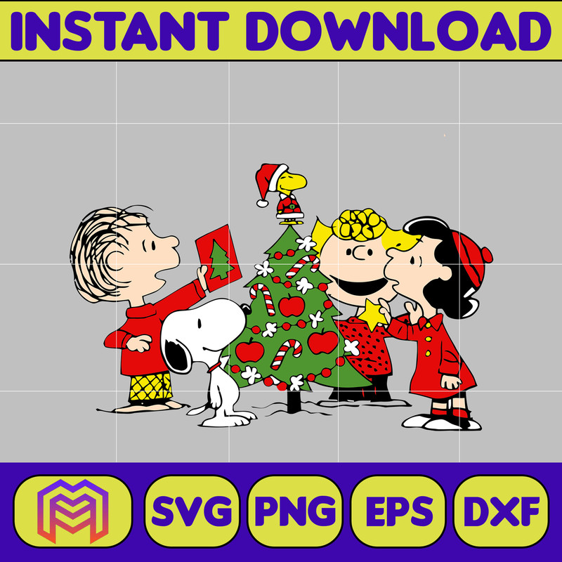 Snoopy Christmas Svg, Peanuts, SVG file, Instant Download, Cricut Cut File, Digital File (1).jpg
