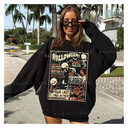 vintage horror movie shirts poster terror old time halloween sweatshirt, halloween scary, halloween party 2023,scary fri