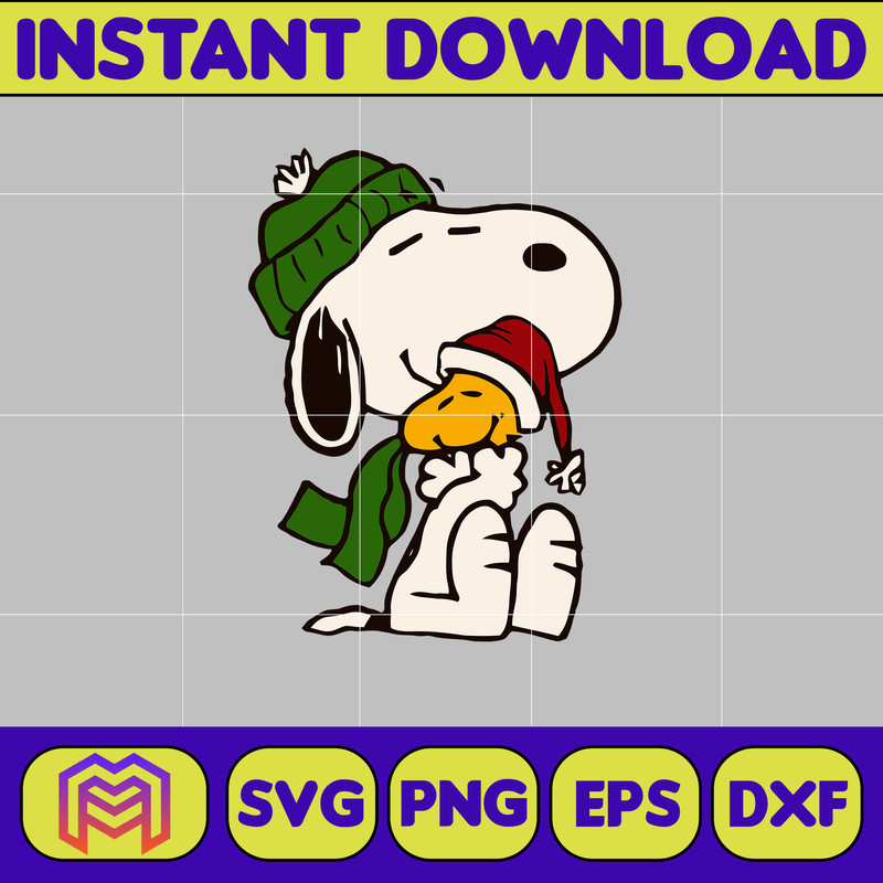 Snoopy Christmas Svg, Peanuts, SVG file, Instant Download, Cricut Cut File, Digital File (11).jpg