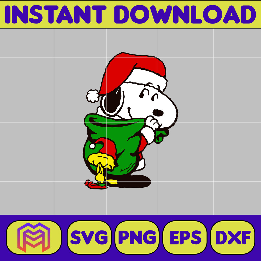 Snoopy Christmas Svg, Peanuts, SVG file, Instant Download, Cricut Cut File, Digital File (16).jpg