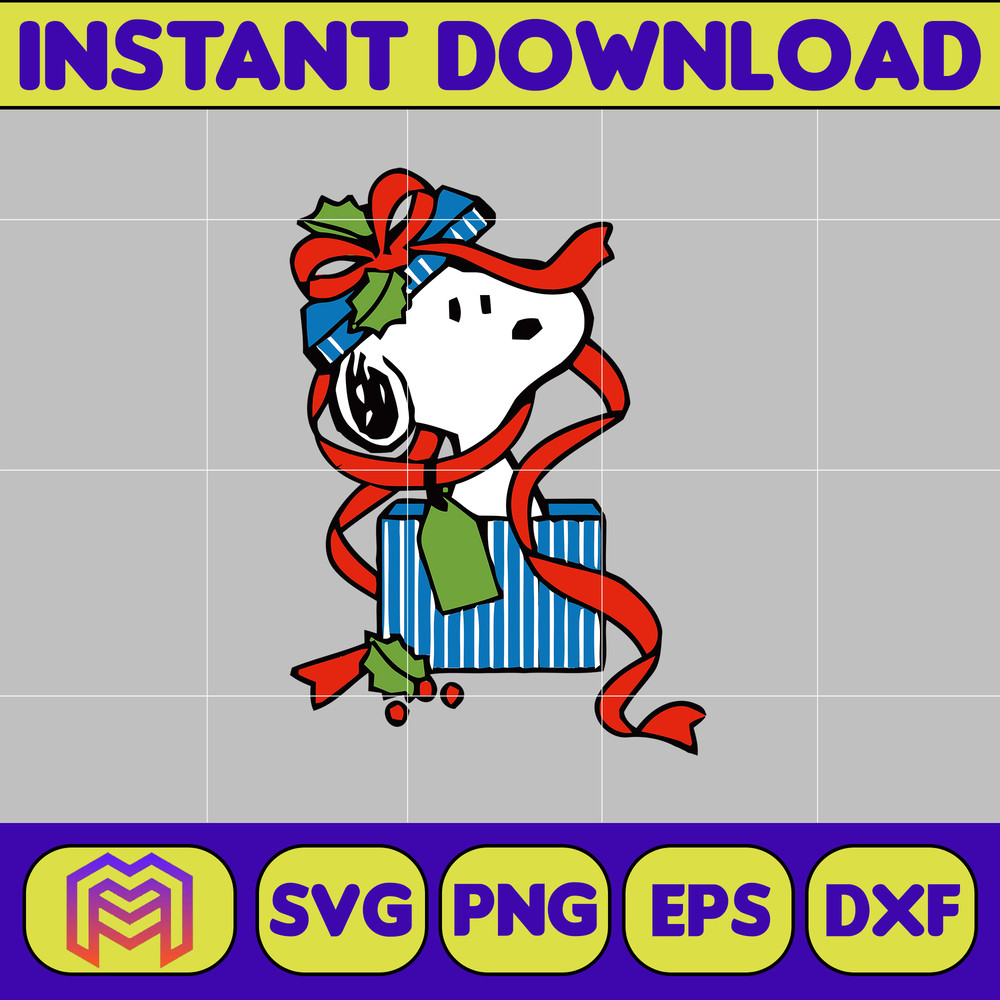 Snoopy Christmas Svg, Peanuts, SVG file, Instant Download, Cricut Cut File, Digital File (18).jpg