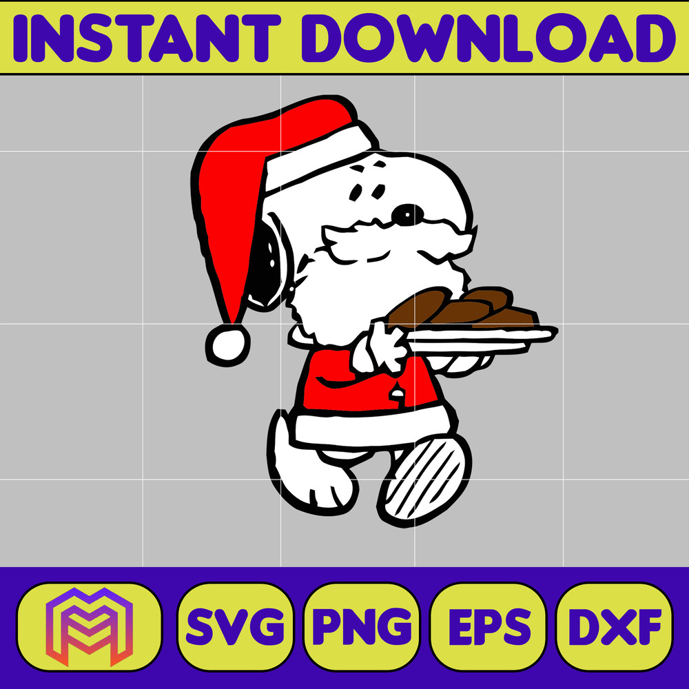 Snoopy Christmas Svg, Peanuts, SVG file, Instant Download, Cricut Cut File, Digital File (26).jpg
