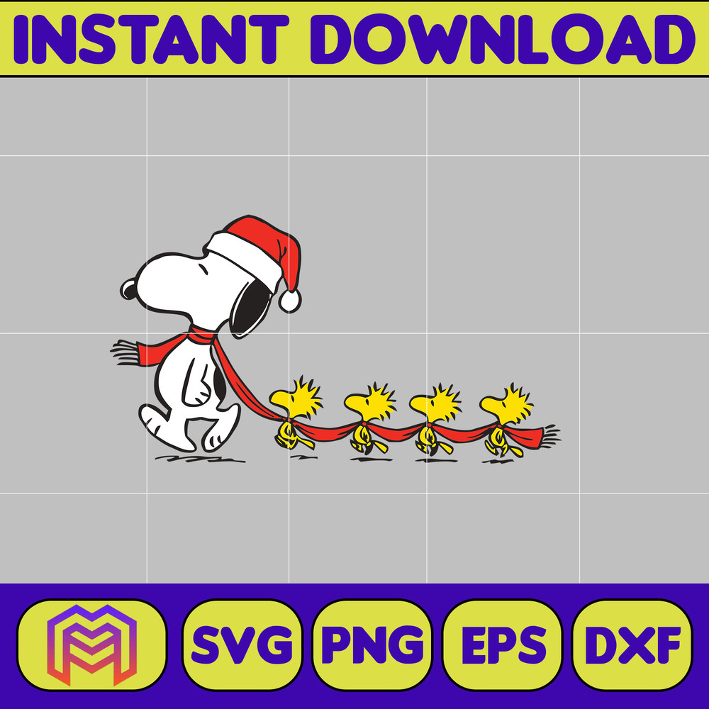 Snoopy Christmas Svg, Peanuts, SVG file, Instant Download, Cricut Cut File, Digital File (27).jpg