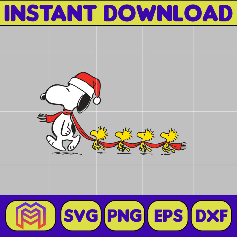 Snoopy Christmas Svg, Peanuts, SVG file, Instant Download, Cricut Cut File, Digital File (27).jpg