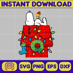 snoopy christmas svg, peanuts, svg file, instant download, cricut cut file, digital file (28)