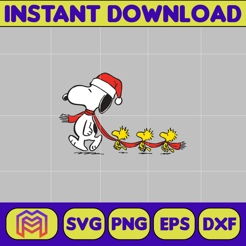 Snoopy Christmas Svg, Peanuts, SVG file, Instant Download, Cricut Cut File, Digital File (29).jpg