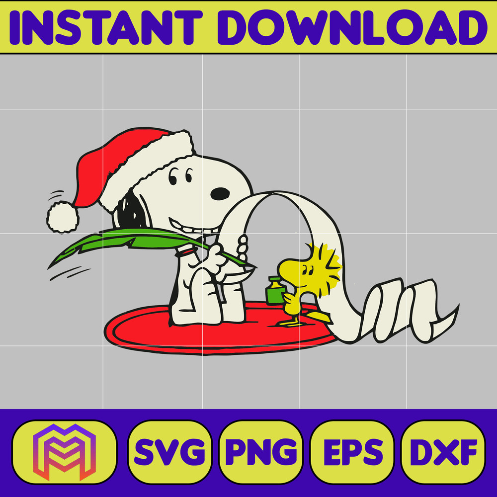Snoopy Christmas Svg, Peanuts, SVG file, Instant Download, Cricut Cut File, Digital File (30).jpg
