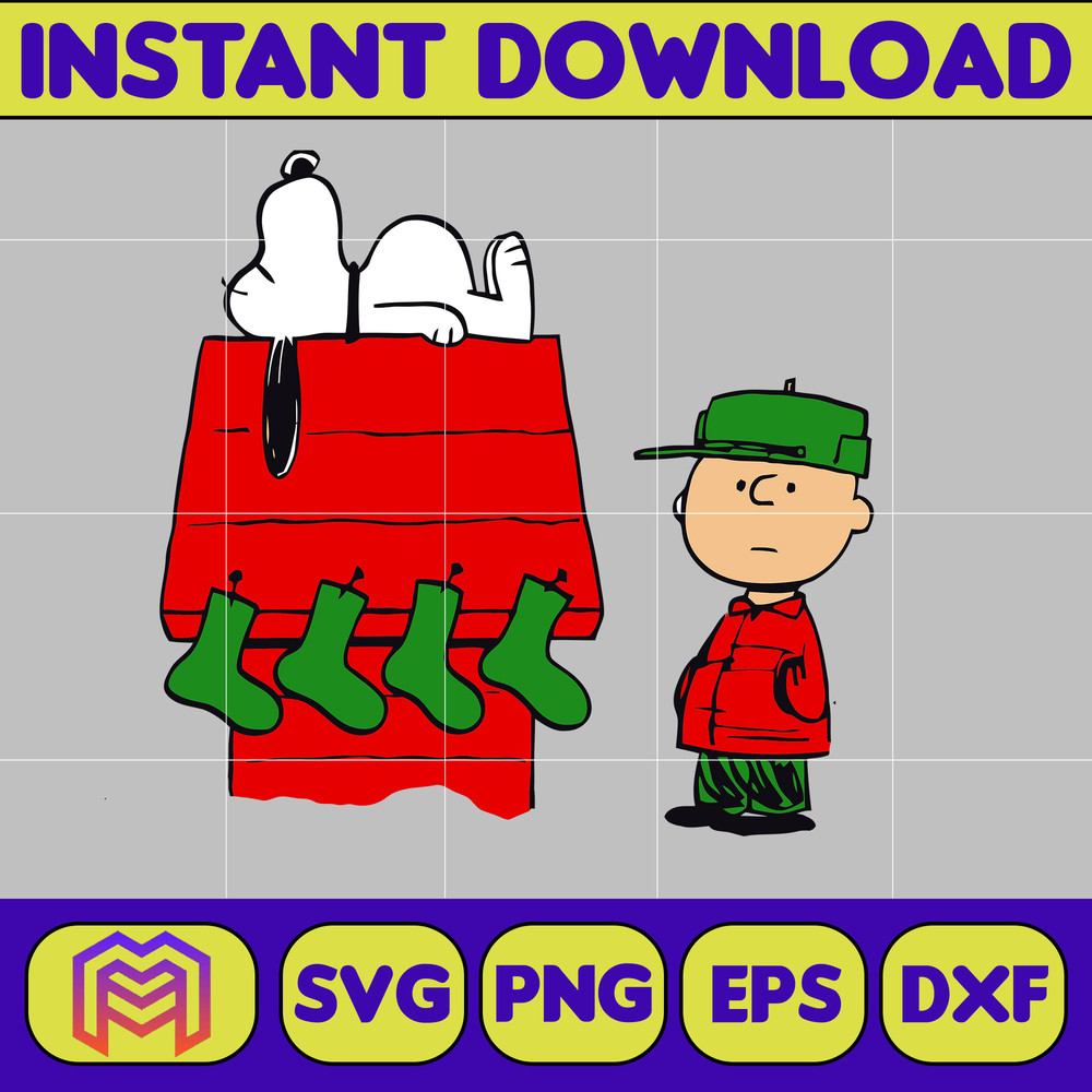 Snoopy Christmas Svg, Peanuts, SVG file, Instant Download, Cricut Cut File, Digital File (34).jpg