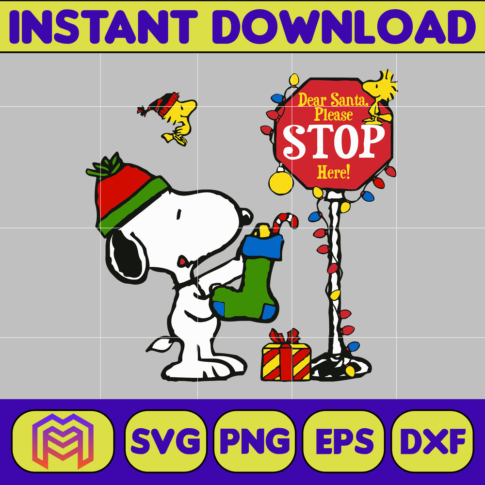 Snoopy Christmas Svg, Peanuts, SVG file, Instant Download, Cricut Cut File, Digital File (4).jpg