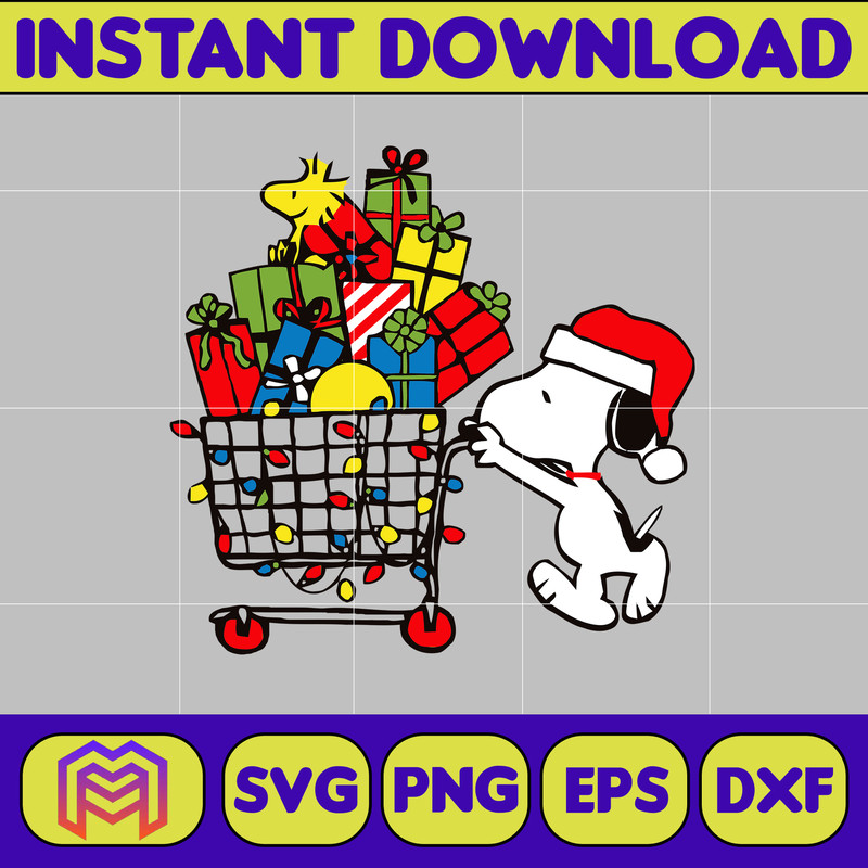 Snoopy Christmas Svg, Peanuts, SVG file, Instant Download, Cricut Cut File, Digital File (41).jpg