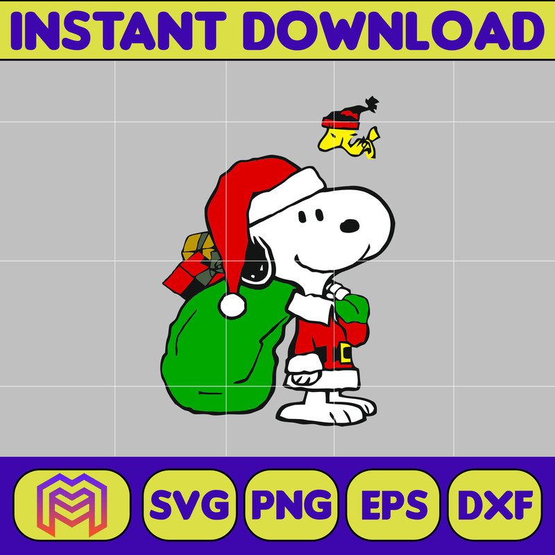 Snoopy Christmas Svg, Peanuts, SVG file, Instant Download, Cricut Cut File, Digital File (42).jpg
