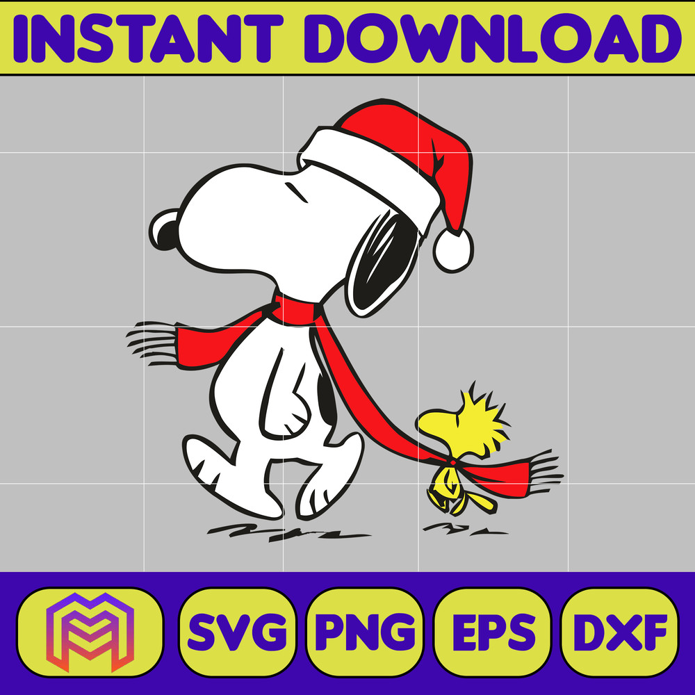 Snoopy Christmas Svg, Peanuts, SVG file, Instant Download, Cricut Cut File, Digital File (7).jpg