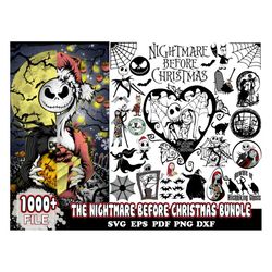 1000 files the nightmare before christmas svg bundle, christmas svg, jack skellington svg