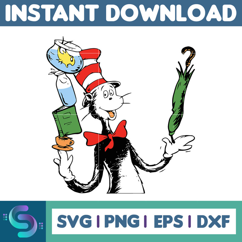 Dr.Suess Svg, Dxf, Png, Dr.Suess book Png, Dr. Suess Png, Sublimation, Cat in the Hat cricut, Instant Download (19).jpg
