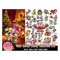 175 mega christmas bundle svg, christmas svg, disney svg, mickey christmas svg, merry christmas svg, xmas svg, grinch sv