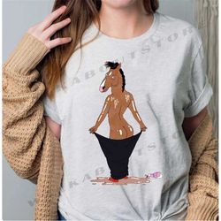 la la t-shirt bojack horseman vintage tv show shirt, cartoon t-shirt, love horseman shirt