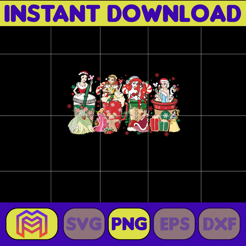 Disney Christmas Png, Princess Christmas Coffee Png, Chrismas Coffee Drink Png, Mickey Coffee Png, Princess Png, Princess Ears Xmas, Coffee Lover (1).jpg