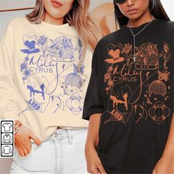 miley cyrus doodle art shirt, vintage miley cyrus merch lyrics albums art sweatshirt hoodie miley cyrus tour 2023 v1 da0