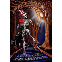 grateful dead - greensboro coliseum nc - nov 14 2015 - poster 13x19'