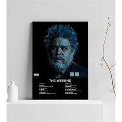 the weeknd poster | dawn fm poster | the weeknd tracklist | album cover poster | poster wall art, custom poster, home de