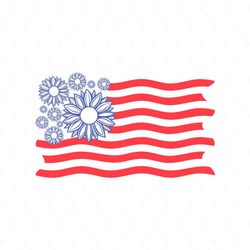 american flag sunflower svg, independence day svg, american flag, sunflower svg, 4th of july svg, america svg, patriotic