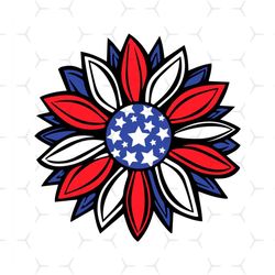 4th of july sunflower svg, independence day svg, sunflower svg, sunflower patriotic, sunflower usa, america sunflower, 4