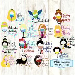 princess wine glass svg, princess wine glass svg, princesses svg, princess wine glass cut file, file silhouette, printab