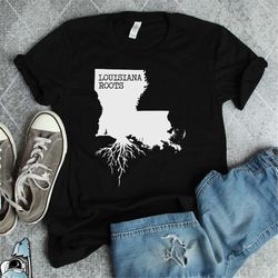 louisiana roots shirt, louisiana shirt, louisiana gift, state of louisiana, louisiana state map, louisiana map print, ma