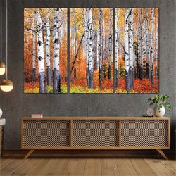 aspen tree wall art, aspen tree canvas, aspen tree art, aspen tree print, 3 piece wall art, ready to hang