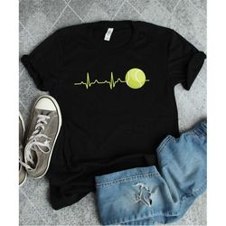tennis shirt, funny tennis gift, tennis player shirt, tennis heartbeat, gifts for tennis player, tennis coach t-shirt, s