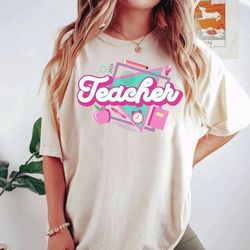 teacher colorfull unisex tee/sweatshirt, colorful teacher shirt, vintage teacher shirt, retro teacher shirt, vintage tea