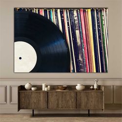vinyl record wall art, music wall art, music decor, vintage vinyl covers canvas print, album collection, music gifts, re