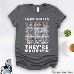 math teacher shirt, multiplying t-shirt, math shirt, funny math gift, math teacher gift, math teacher t-shirt, math skil