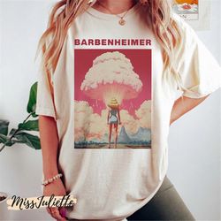 barbenheimer comfort colors shirt, vintage barbenheimer poster graphic unisex t-shirt