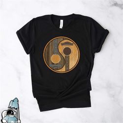 guitar shirt, guitarist t-shirt, guitar yin-yang, guitar art, guitar gift, guitarist gift, guitar music, guitar player,