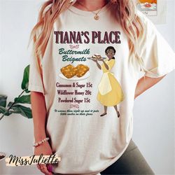 comfort colors disney the princess and the frog tiana's place advertisement shirt, princess tiana, disney princess shirt